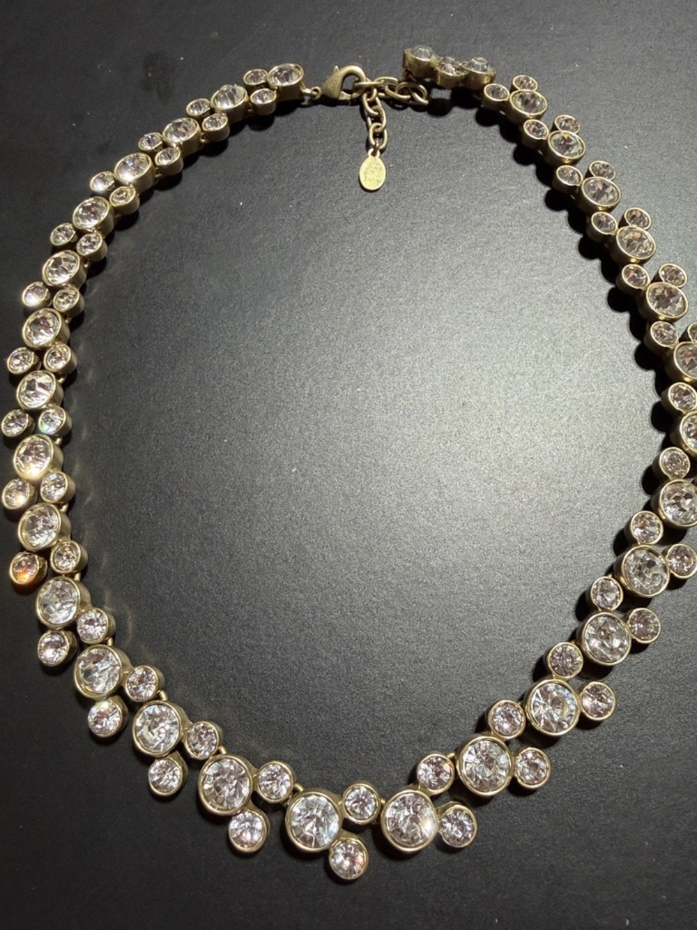 Ann Taylor Loft Goldtone Crystal Necklace (1)